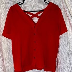 Loose fit button down blouse